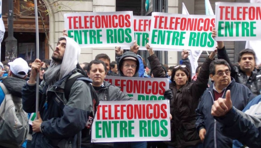 Telef&oacute;nicos lanzaron un paro nacional por recomposici&oacute;n salarial