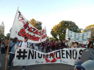 Ni una menos: acto en Plaza Alvear