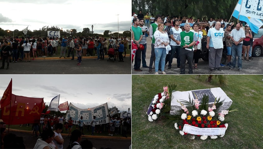 La multisectorial remomor&oacute; las puebladas de 2001 y homenaje&oacute; a las v&iacute;ctimas de la represi&oacute;n
