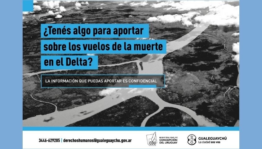 Vuelos de la muerte: el municipio de Gualeguaychú busca nuevos testimonios y garantiza confidencialidad