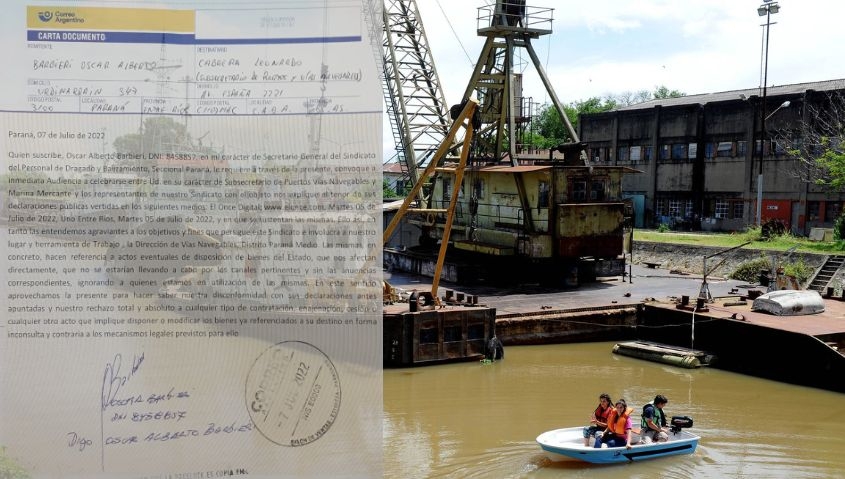 Por carta documento, le exigen audiencia "inmediata" al subsecretario de Puertos