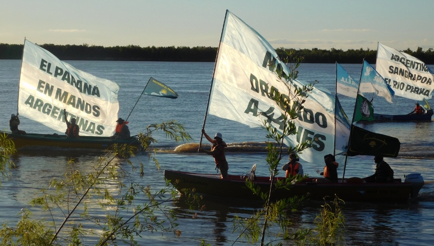 Avanza la traves&iacute;a por el Paran&aacute;: remada por la soberan&iacute;a y los humedales