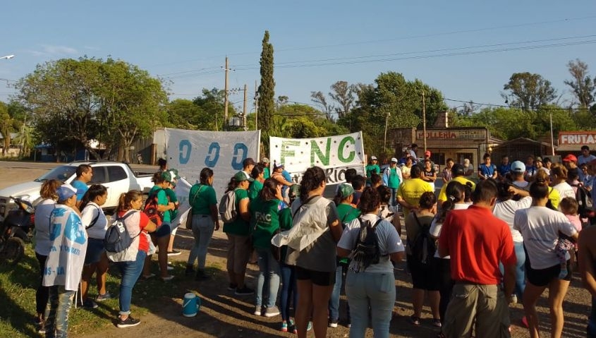 Organizaciones se manifestaron en La Paz por la continuidad del programa Potenciar Trabajo